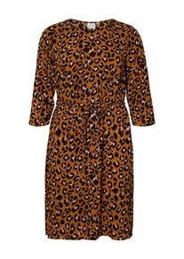 JUNAROSE, Damen Midikleid, Bronze / Rosa / Schwarz