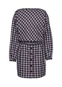 EDITED, Damen Kleid 'Helene', Blau / Rot / Weiß