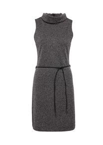 Tom Tailor, Damen Kleid, Schwarzmeliert