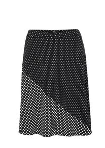 s.Oliver BLACK LABEL, Damen Stretchrock, Schwarz / Weiß