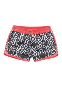 Buffalo, M&auml;dchen Beach Shorts, Hellrot / Schwarz / Offwhite