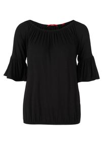 s.Oliver RED LABEL, Damen Off Shoulder-Shirt, Schwarz