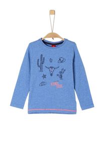 s.Oliver Junior, Langarmshirt, Royalblau / Neonpink / Schwarz
