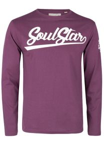 Soulstar, Herren Longsleeve, Dunkellila