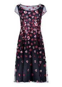 Vera Mont, Damen Kleid, Dunkelblau / Hellpink / Dunkelpink