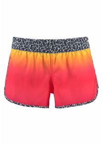 Kangaroos, Damen Badeshorts, Orange / Grenadine / Schwarz / Weiß