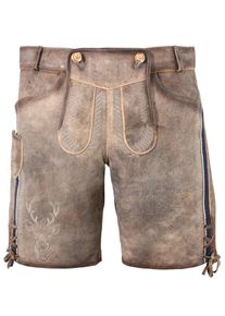 Kr&uuml;ger Buam Kr&uuml;ger Buam, Herren Trachtenlederhose, Hellbraun