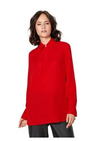 Polo Ralph Lauren, Damen Seidenbluse 'LONG SLEEVE-SHIRT', Rot