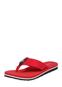 Tommy Hilfiger, Damen Zehentrenner mit Jaquard-Muster, Dunkelblau / Rot / Weiß