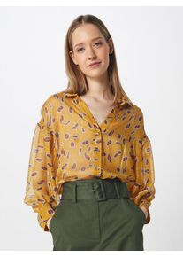 Love & Divine Love & Divine, Damen Bluse 'LOVE', Braun / Gelb
