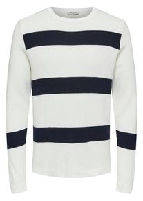 Selected Homme, Herren Strickpullover, Schwarz / Wei&szlig;