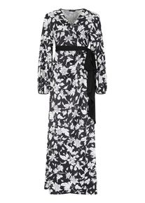 Apart, Damen Maxikleid, Schwarz / Wei&szlig;