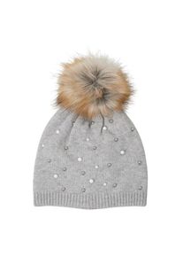 s.Oliver RED LABEL, Damen Strickm&uuml;tze, Braunmeliert / Grau