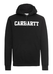 Carhartt Work In Progress Carhartt WIP, Herren Kapuzenpullover 'Hooded College Sweat', Schwarz / Wei&szlig;