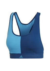 adidas Performance, Damen Bikinioberteil 'Don't Rest Colorblock', Himmelblau / Hellblau / Pastellgelb / Neonpink