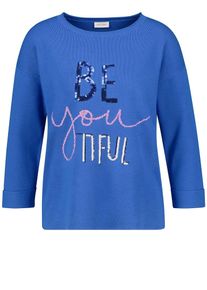 Gerry Weber, Damen Pullover, Royalblau / Hellpink / Wei&szlig;