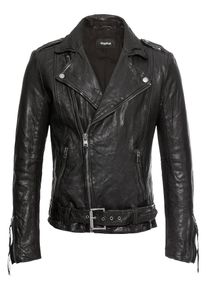 tigha, Herren Lederjacke 'Ethan', Schwarz