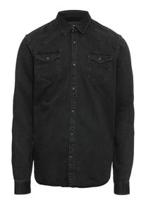 Scotch & Soda SCOTCH & SODA, Herren Hemd 'SLIM FIT Ams Blauw easy western shirt in simple authentic wa', Dunkelgrau