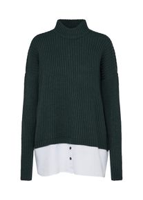 Noisy may, Damen Pullover 'NAMI', Tanne / Wei&szlig;