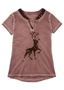 Marjo, Damen Trachtenshirt, Pastellrot