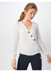 Vila, Damen Bluse 'VIALLIA L/S BUTTON TOP TB', Weiß