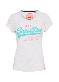 Superdry, Damen T-Shirt 'VINTAGE LOGO DUO ENTRY TEE', Hellgrau