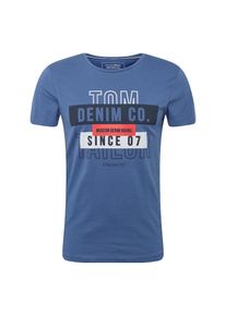 Tom Tailor Denim, Herren Shirt 'NOS T-shirt with print T-Shirt 1/2', Blau