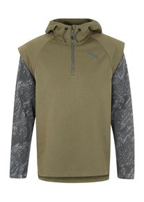 Puma, Herren Hoodie, Graumeliert / Oliv