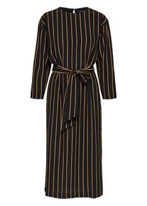 Selected Femme, Damen Midikleid, Sand / Schwarz