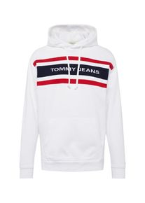 Tommy Jeans, Herren Sweatshirt 'TJM FLEECE HOODIE', Dunkelblau / Rot / Wei&szlig;