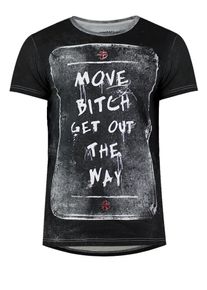 Trueprodigy, Herren T-Shirt, Grau / Feuerrot / Schwarz