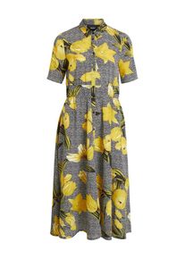 Object, Damen Kleid, Gelb / Grün / Schwarz