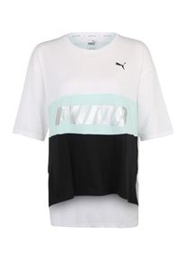 Puma, Damen Sport-Shirt 'Modern Sports Boyfriend Tee', Hellblau / Schwarz / Wei&szlig;