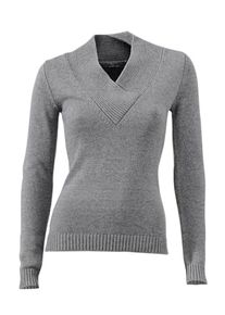 Heine, Damen V-Pullover, Grau