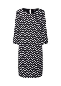 Street One, Damen Kleid, Schwarz / Weiß