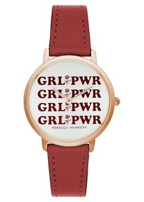 Rebecca Minkoff, Damen Uhr 'Major 2200274', Goldgelb / Rot