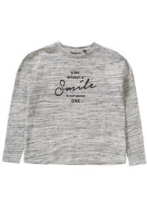Blue Seven, M&auml;dchen Langarmshirt f&uuml;r M&auml;dchen, Graumeliert / Schwarz