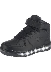 Kangaroos, M&auml;dchen Sneakers 'High K-LID Blinkies', Schwarz