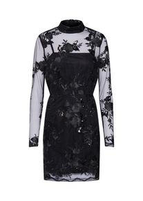 Missguided, Damen Kleid 'Lace Sequin Bodycon Long Sleeved', Schwarz