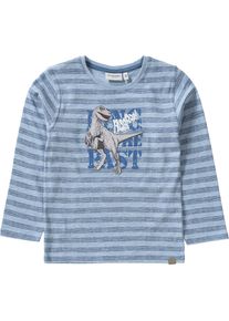 SALT & PEPPER SALT AND PEPPER, Langarmshirt, Dino, Blau / Navy / Hellblau