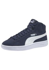 Puma, M&auml;dchen Sneaker 'Smash v2 Mid Jr', Marine / Wei&szlig;