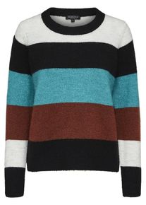 Selected Femme, Damen Strickpullover, Hellblau / Braun / Schwarz / Wei&szlig;