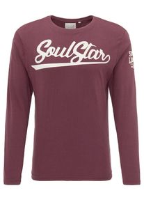 Soulstar, Herren Longsleeve, Burgunder