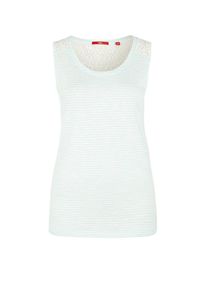 s.Oliver RED LABEL, Damen Streifen-Top, Mint / Weiß