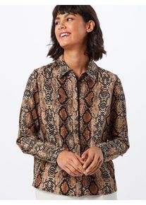 Noisy may, Damen Bluse 'NMSNAKE L/S', Braun / Schwarz