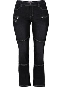 sheego Denim, Damen Stretchjeans 'Die Gerade', Black Denim