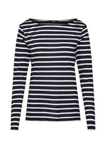 More & More MORE & MORE, Damen Shirt 'Striped Active', Marine / Weiß