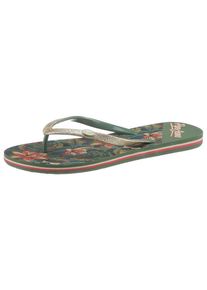 Pepe Jeans, Damen Zehentrenner 'Rake Frank', Gold / Grün / Mischfarben