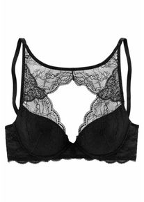 Lascana, Damen Push-up-BH mit extravaganter Cut-out Schnittform, Schwarz
