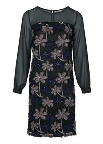Heine, Damen Cocktailkleid, Hellbeige / Navy / Schwarz